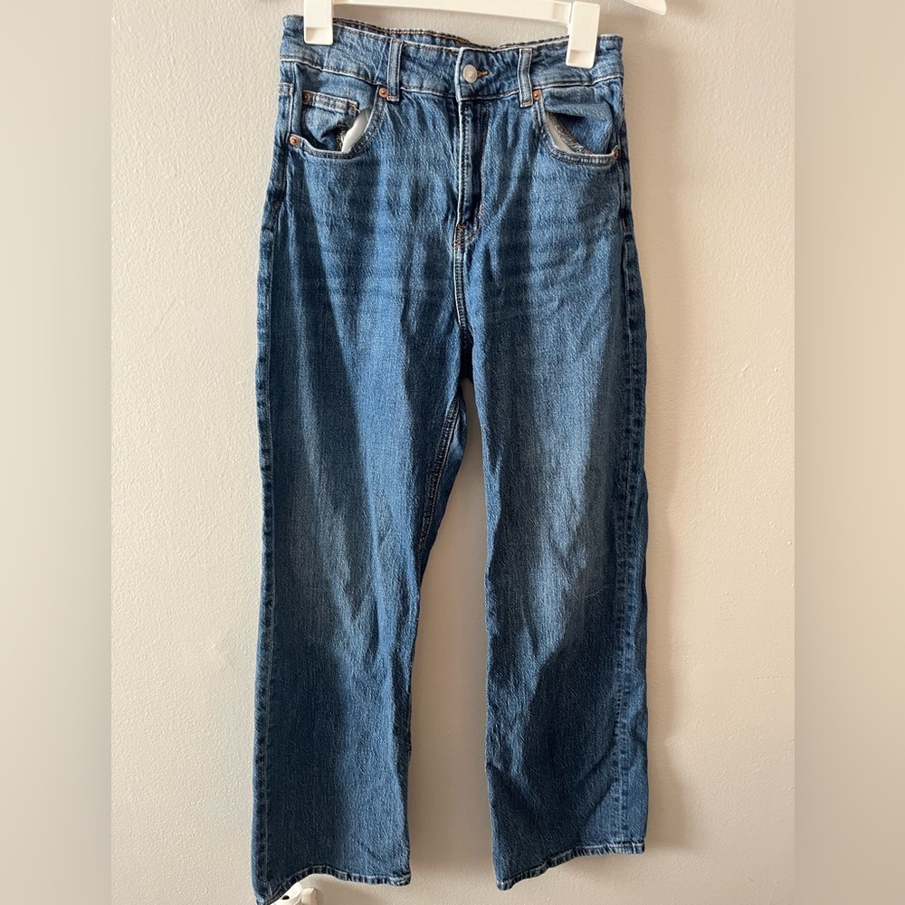H&M High Waisted, Wide Leg Jeans